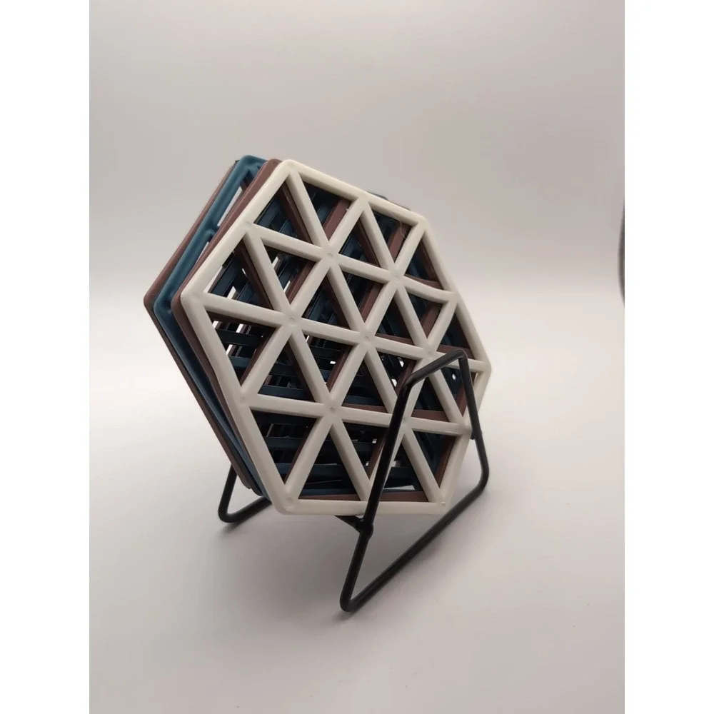 Silicone Coaster Set With Stand